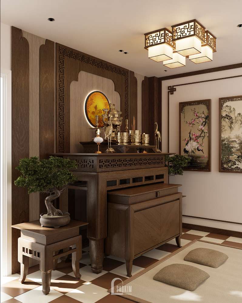 Thiết kế phòng thờ nhà phố phong cách Wabi Sabi - Khi thiết kế trở thành nghệ thuật của sự tĩnh lặng và giá trị bền vững